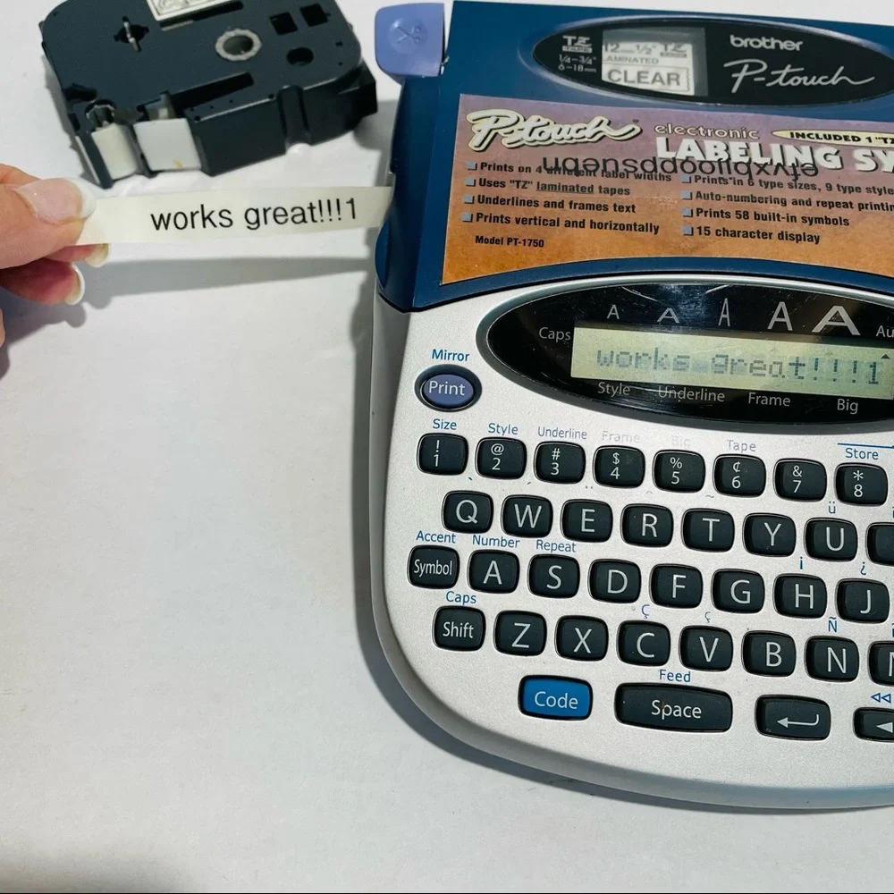 Brother P Touch 1750 electronic Label Maker extra Cartridge